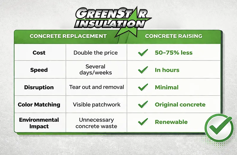 Concrete Replacement vs Raising Concrete Replacement vs Raising